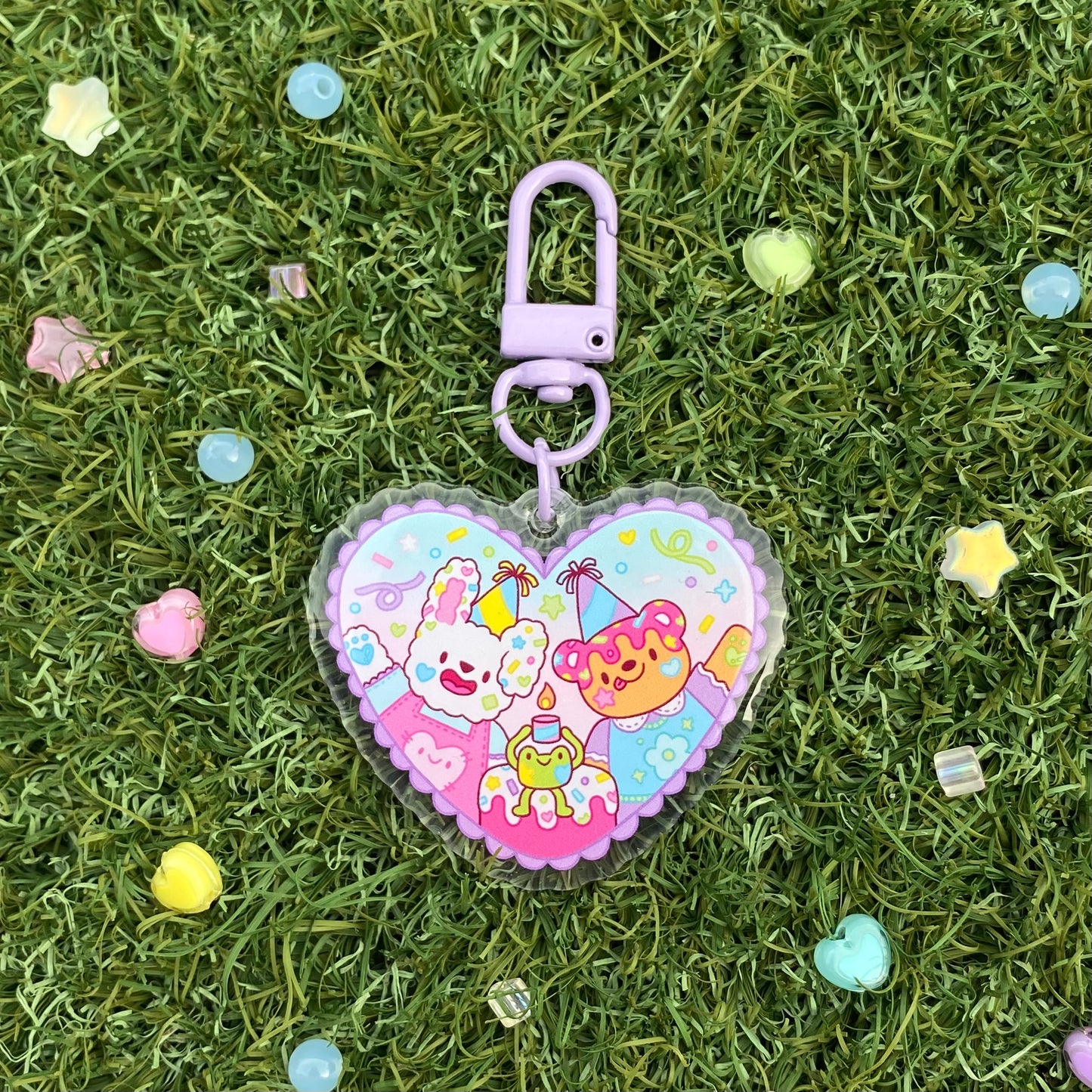 Confetti Celebration Keychain