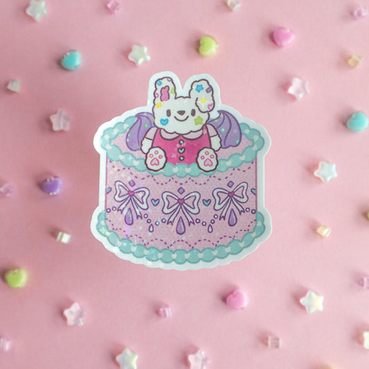 Flossie Bento Cake (Pink) Sticker