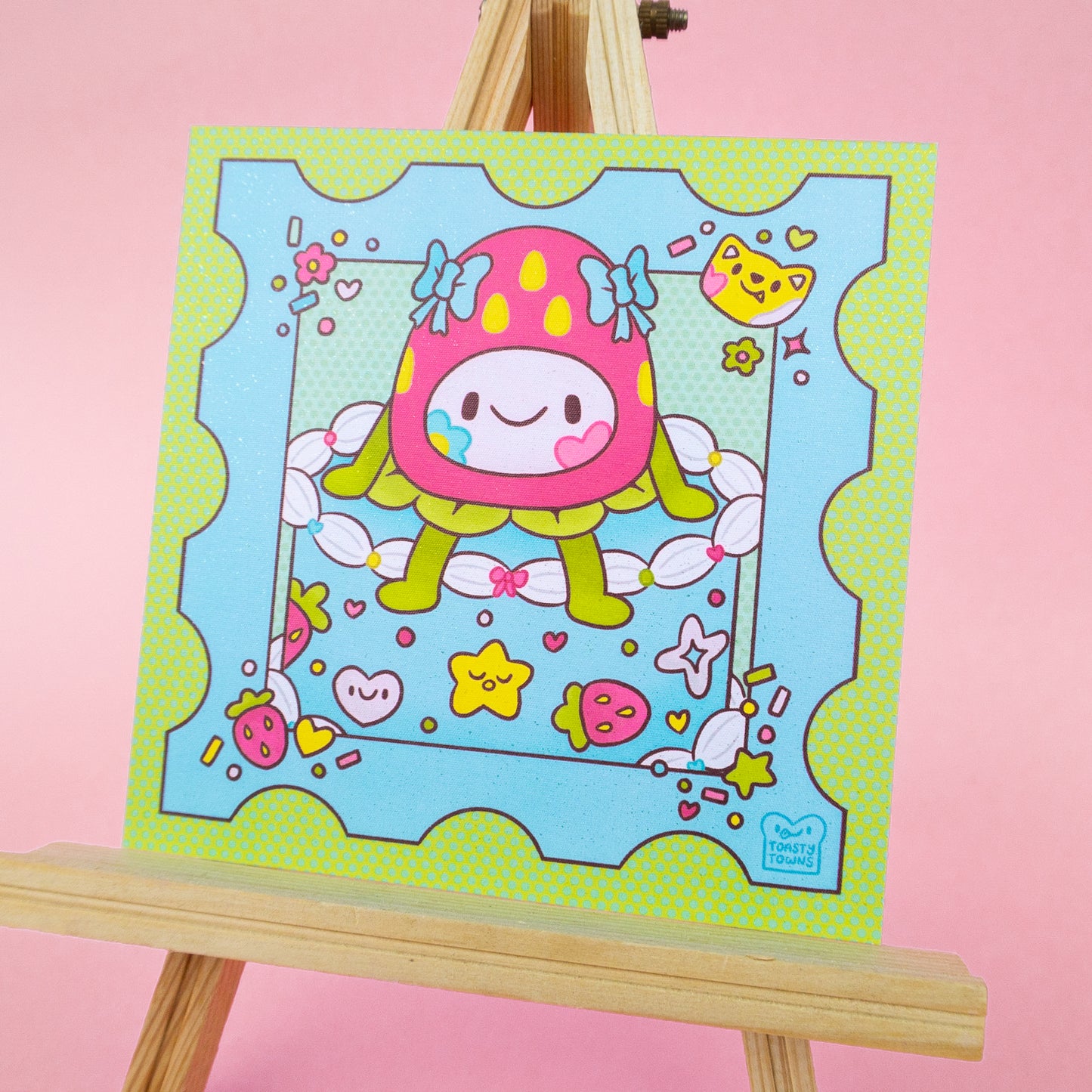 Strawbaby Stamp Print