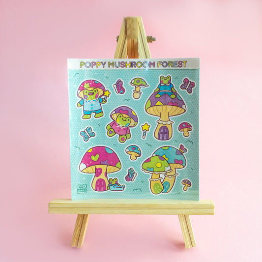 Poppy Mushroom Forest Sticker Sheets