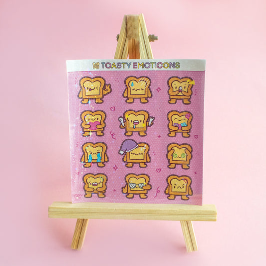 Toasty Emoticons Sticker Sheet