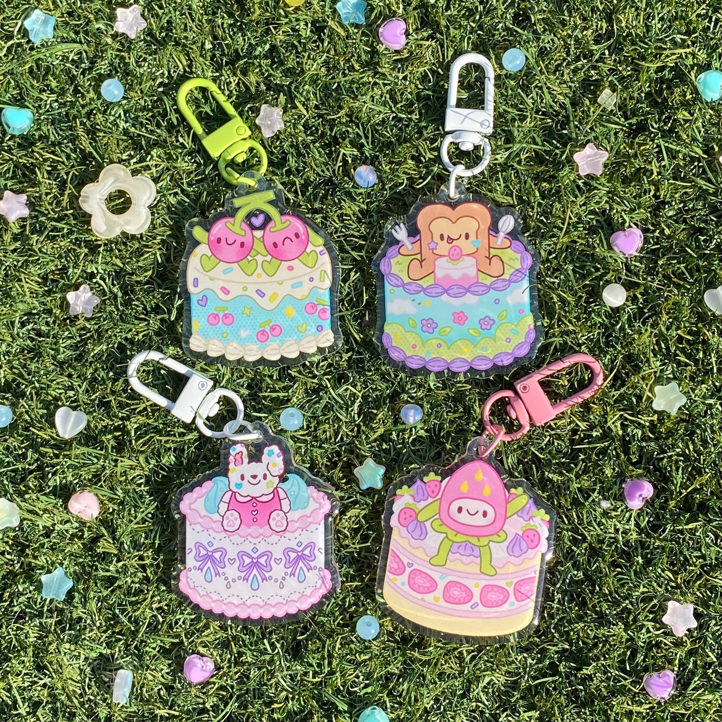 Bento Cake Keychains